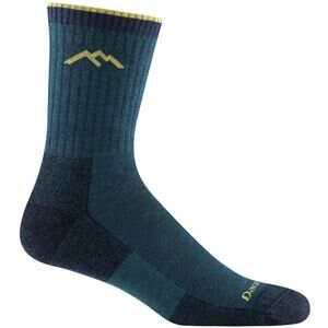 Darn Tough Men's Large Dark Teal Blue Midweight Hiker Micro Crew Socks C1-10